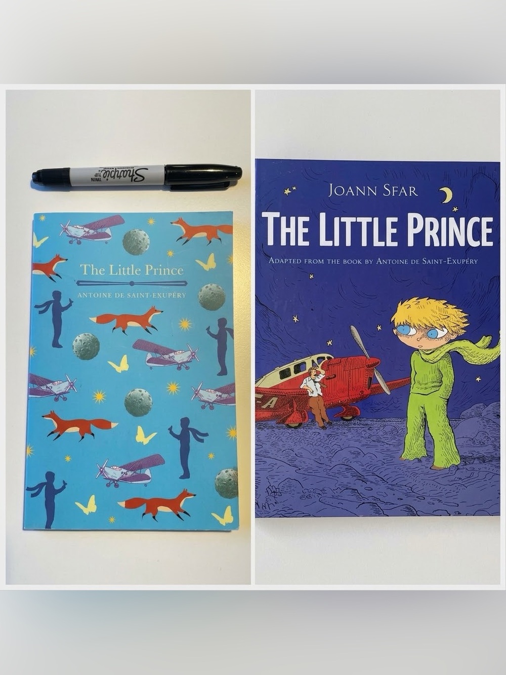 The Little Prince 2-Book Set Graphic Novel Hardcover Joann Sfar & Paperback OG
